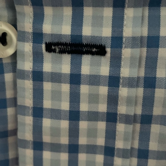 Nautica Men's Blue Plaid Button Down Shirt - Picture 4 of 5